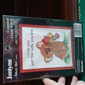 Janlynn Suzy's Zoo New Cross Stitch Kit Love You Craft Just The Way You Are